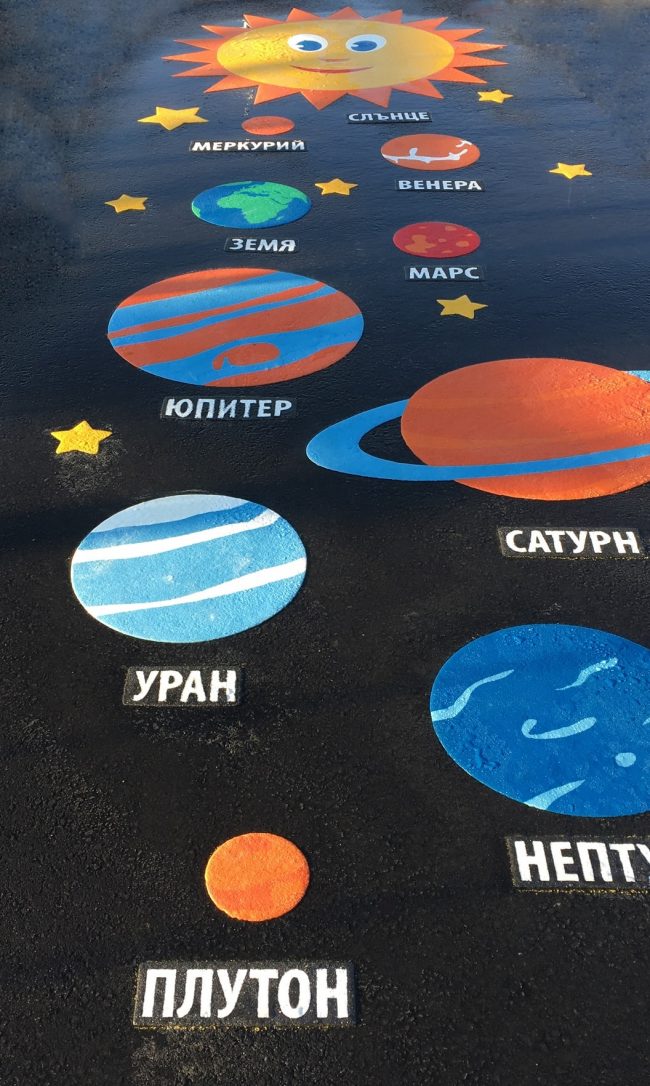 Слънчевата система слънце с планетите игри за детски площадки от термопластик